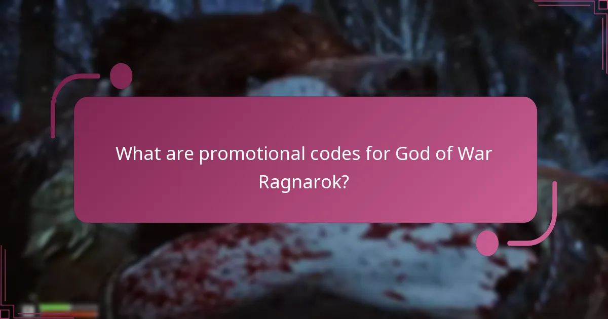 Where can I find promotional codes for God of War Ragnarok?