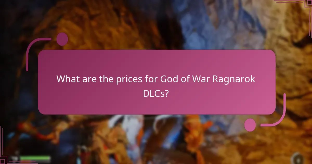 What are the prices for God of War Ragnarok DLCs?